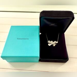 0.78ct Tiffany & Co Paper Flowers Cluster Necklace - platinum